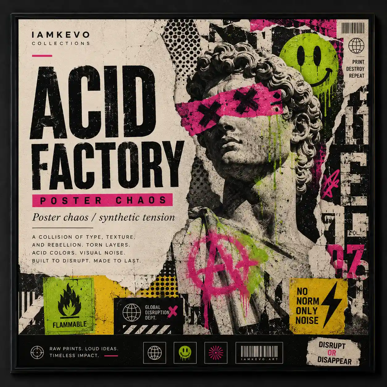 Acid Factory collection preview with experimental color energy