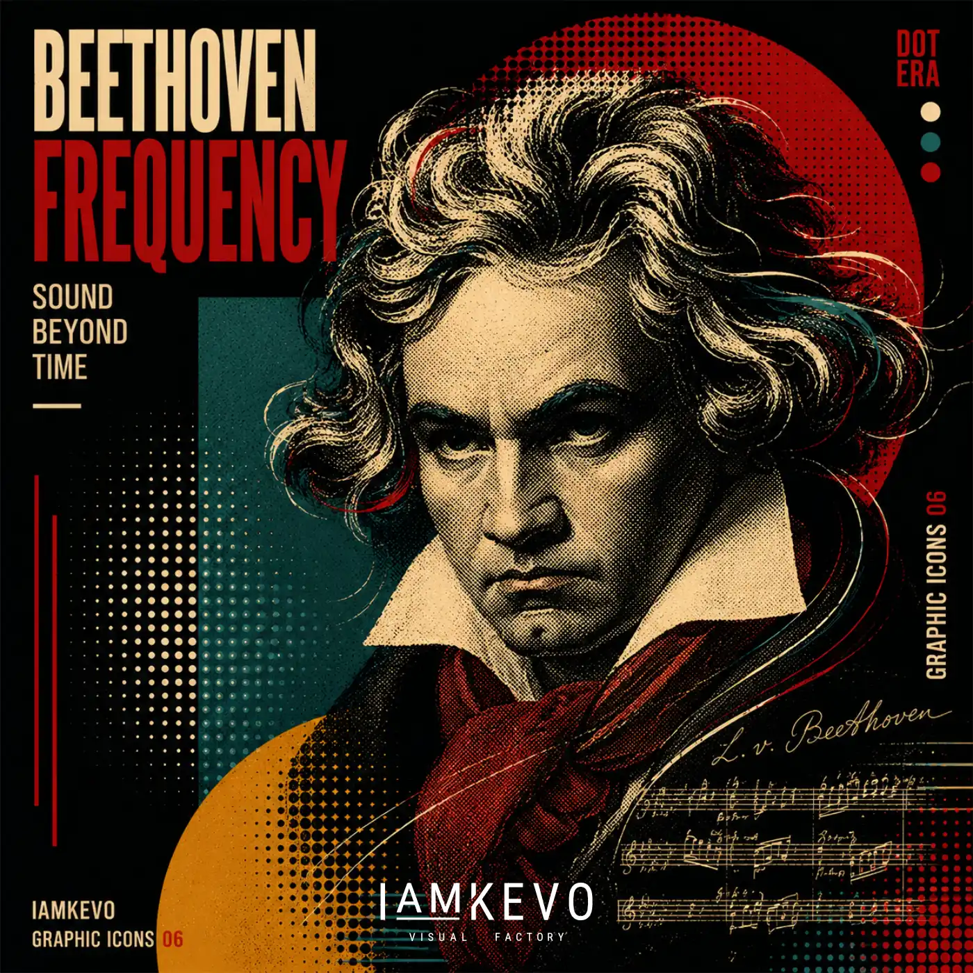 Beethoven Frequency artwork from the DOT ERA Graphic Icons series