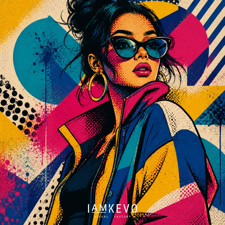 DE-PP-0006 Bold Pop Art Portrait Dot Era Pop Portraits