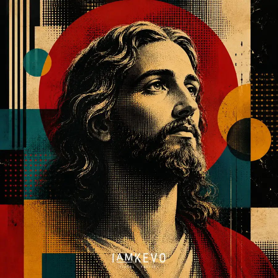 Jesus Christ Timeless Compassion artwork from the Dot Era Graphic Icons collection