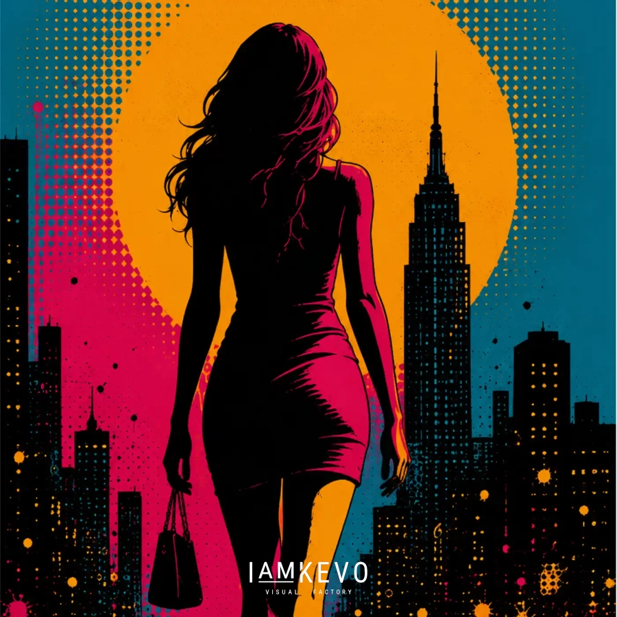 DE-UM-0015 Night City Silhouette Dot Era Urban Motion