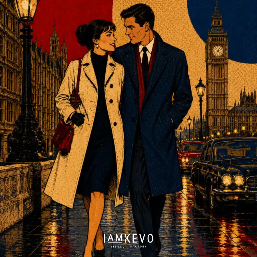 DE-UM-0020 Romantic London Evening Dot Era Urban Motion