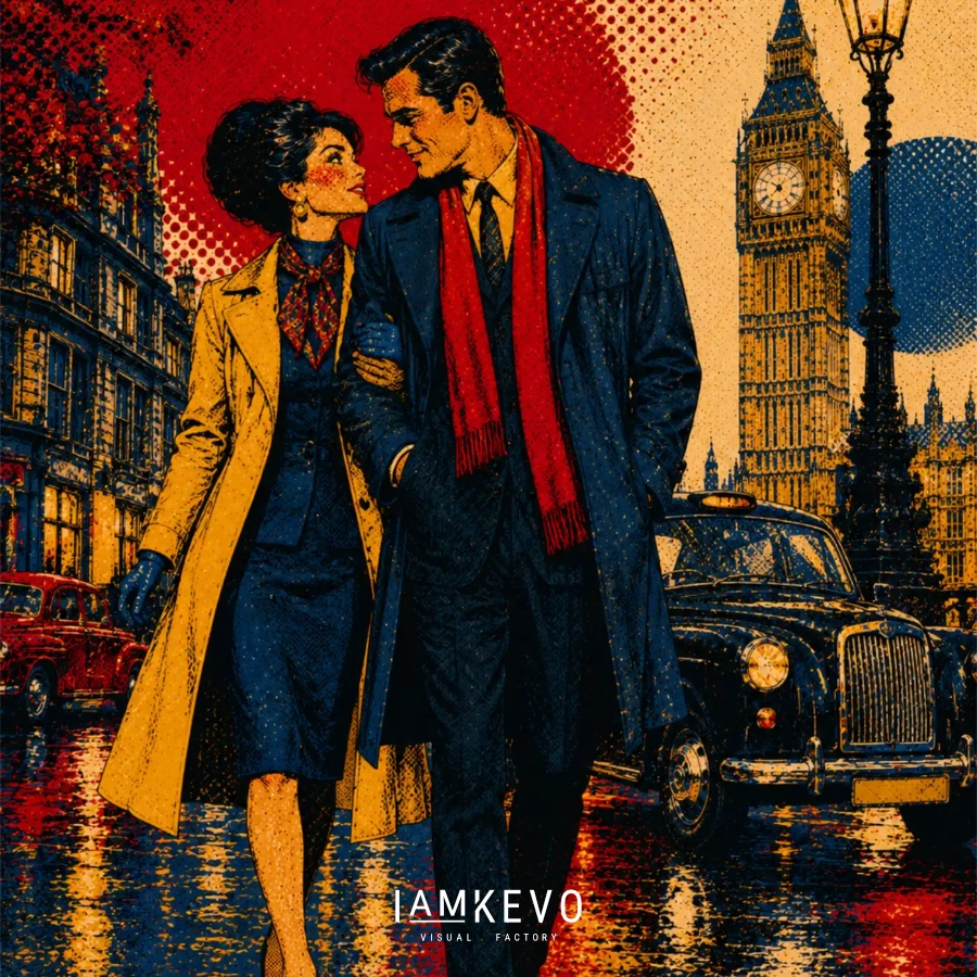 DE-UM-0021 Rainy London Stroll Dot Era Urban Motion